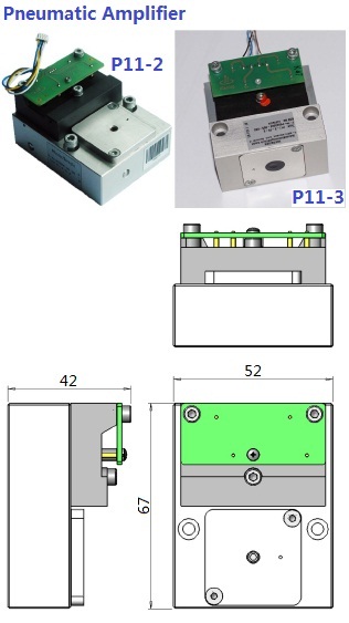 EP11-2/3 pneumatic amplifier with aluminum case
